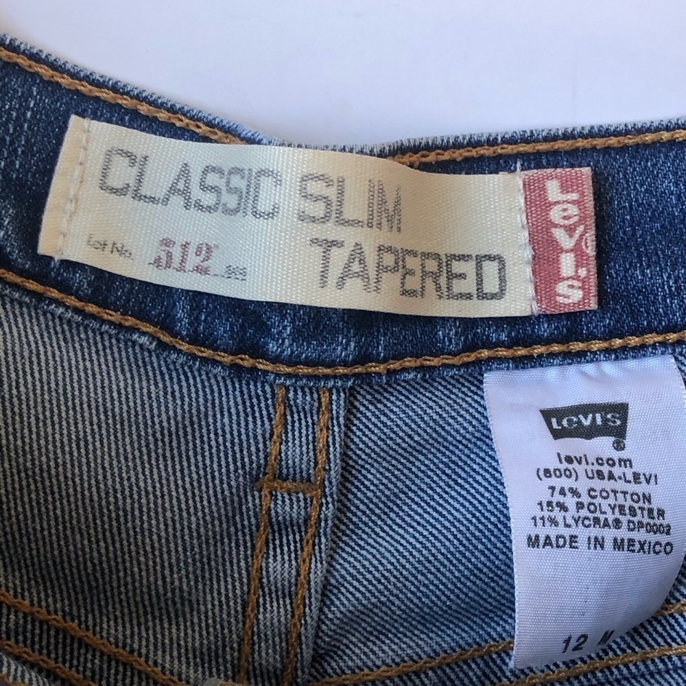 Levis 512 Classic Slim Tapered Leg Pleated Y2K 90s Mom Jeans Size 12 Vintage - Picture 5 of 10